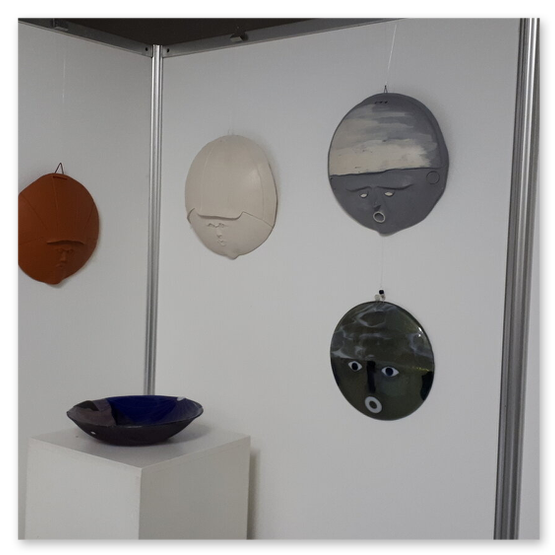 Kunstausstellung im Werkhaus Kainach der Familie Prehal, einige Kunstwerke und die Familie Prehal