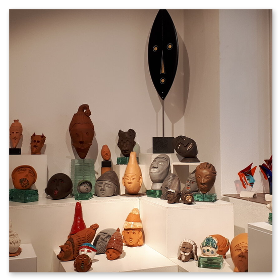 Kunstausstellung im Werkhaus Kainach der Familie Prehal, einige Kunstwerke und die Familie Prehal
