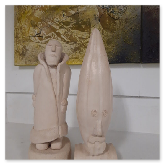 Kunstausstellung in der Kunstfabrik, Einladung, Kunstwerke ud Publikum