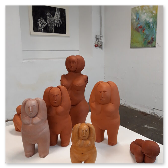 Kunstausstellung in der Kunstfabrik, Einladung, Kunstwerke ud Publikum