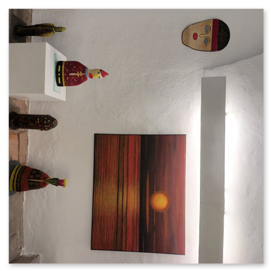 Ausstellung im Schloß Alt Kainach, Skulpturen und Masken aus Keramik, gemeinsam mit Monika Barwig und Hans Giegerl. Reger Andrang bei der Vernisage, mindestens 300 Besucher