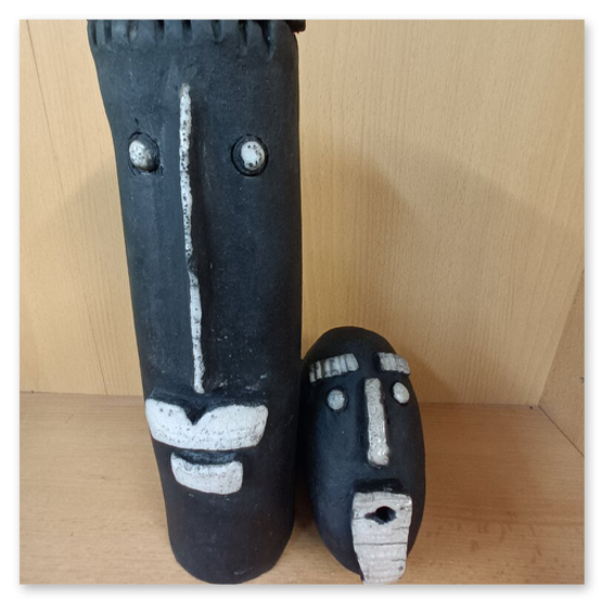 Kunsterke aus Keramik in Raku Brenntechnik von Elisabeth Raunig