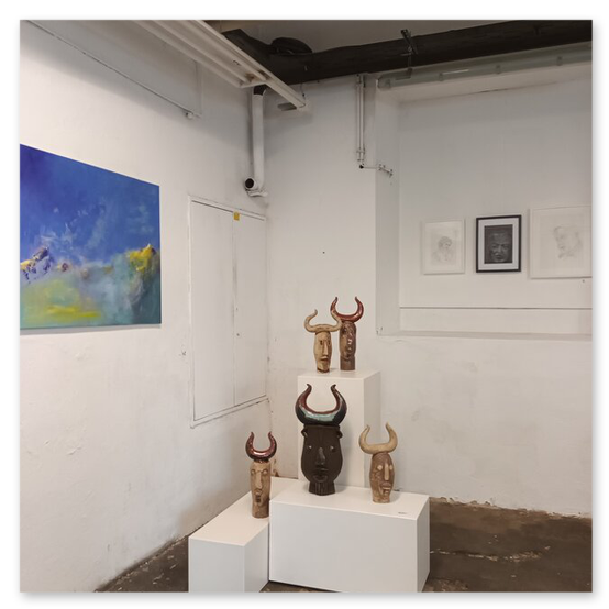 Ausstellung "Visionen" in der Kunstfabrik in Bärnbach. Vernisage und einige Kunstwerke