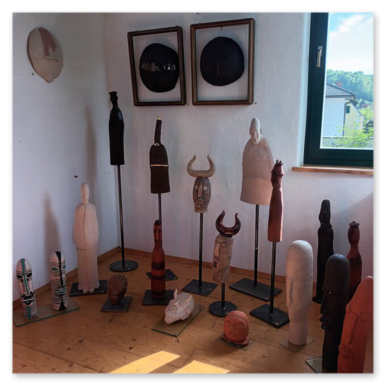 Ausstellung beim Malerwinkel, Skulpturen von Raunig Elisabeth.