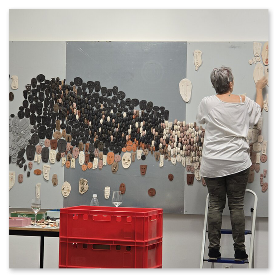 Ausstellung im Kunsthaus in Köflach, Skulpturen und Menschen