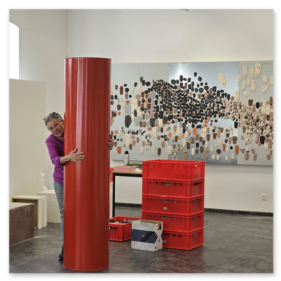 Ausstellung im Kunsthaus in Köflach, Skulpturen und Menschen