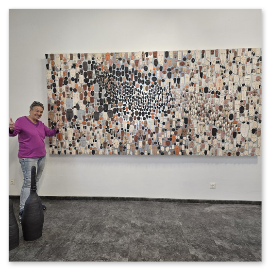 Ausstellung im Kunsthaus in Köflach, Skulpturen und Menschen