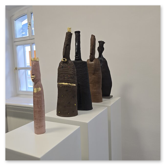 Ausstellung im Kunsthaus in Köflach, Skulpturen und Menschen