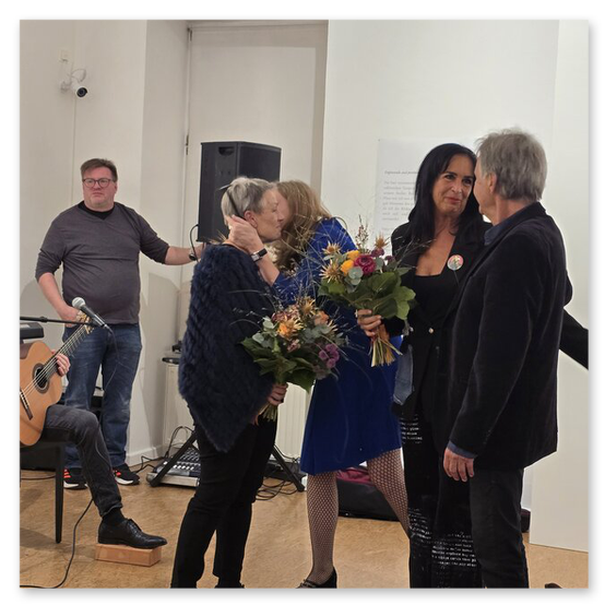 Ausstellung im Kunsthaus in Köflach, Skulpturen und Menschen
