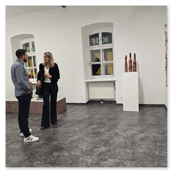 Ausstellung im Kunsthaus in Köflach, Skulpturen und Menschen