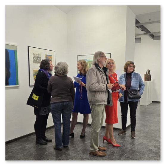 Ausstellung im Kunsthaus in Köflach, Skulpturen und Menschen