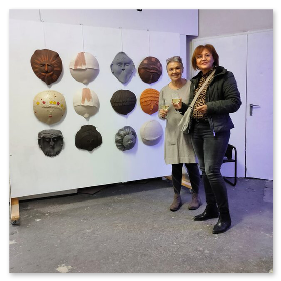 Kunstausstellung in der Kunstfabrik, Einladung, Kunstwerke ud Publikum