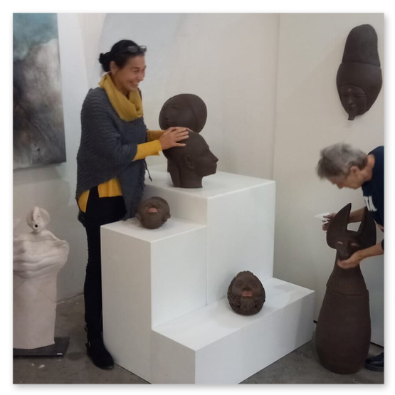 Kunstausstellung in der Kunstfabrik, Einladung, Kunstwerke ud Publikum