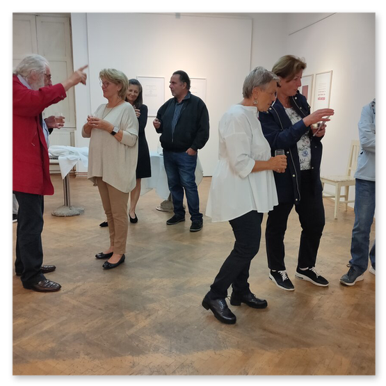 Ausstellung in der Galerie am Zentrum in Graz. Gäste und Kunstwerke