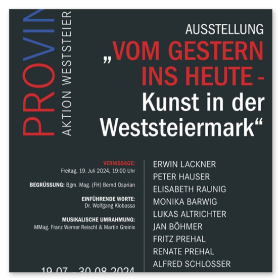 Vernisage "Vom Gestern in Heute" in der Gemeinde in Voitsberg