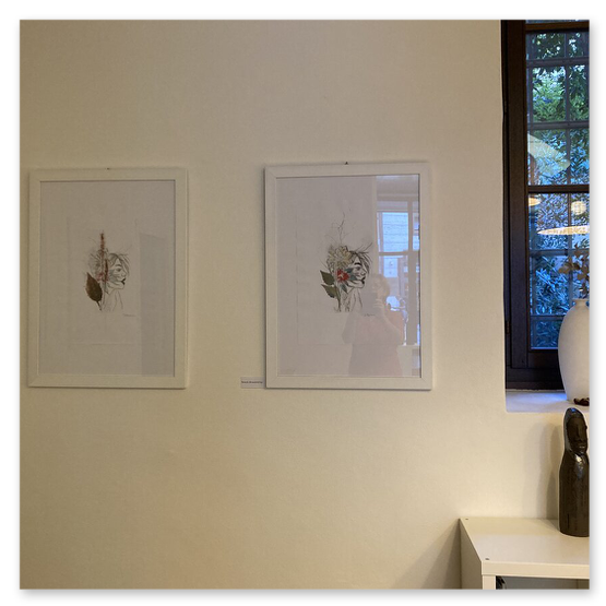 Kunstausstellung in Trentino in Italien mit Skulpturen und Masken aus Keramik, sowie Bilder der Künstlerin Kertz Christine.  Bilder Kunstwerke und Gäste 